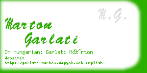 marton garlati business card